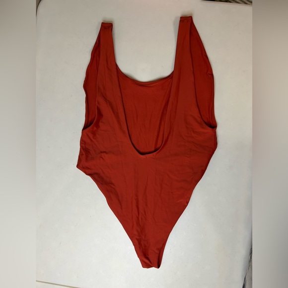 Aerie Super Scoop Cheeky High Cut One Piece Swimsuit Burnt Orange Size XXL - Picture 2 of 7